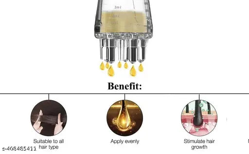 6ml Mini Portable Hair Oil Applicator Bottle - Hair Root Oil Applicator Comb - Scalp Massage Comb - Hair Treatment Comb - For Scalp Hair Growth